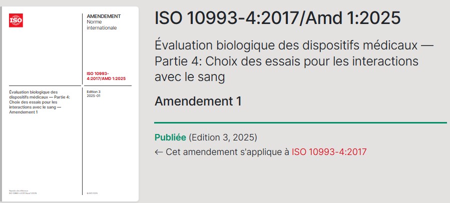 ISO 10993-4 : Analyse des évolutions apportées par l’amendement 2025